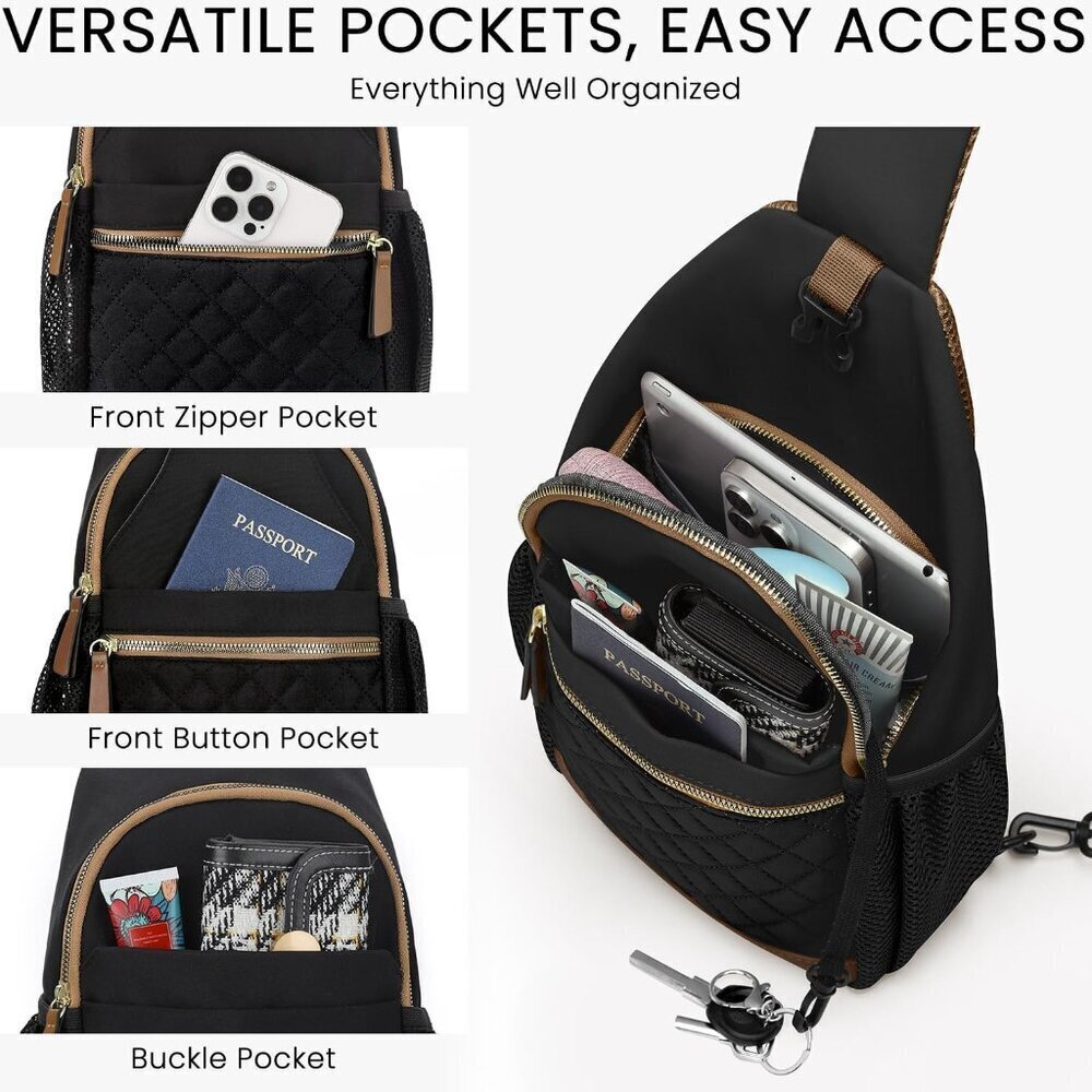 Small Crossbody Purses Bags for Women Men Travel, Chest Sling Bag Women Casual C - Picture 5 of 7